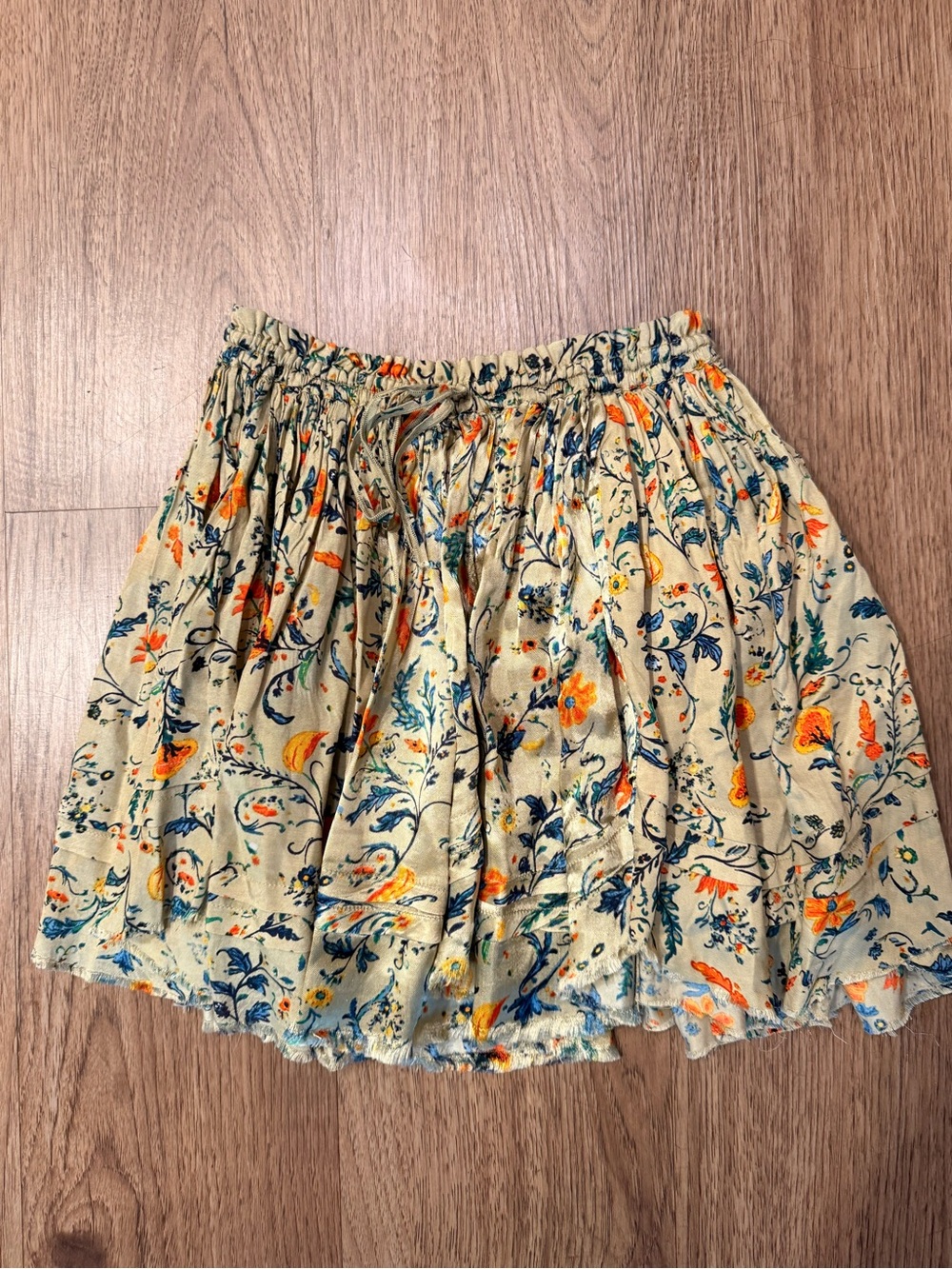 Free People FP One Third Charm Printed Mini Skirt in Green Combo Size XS NWT - Picture 6 of 8